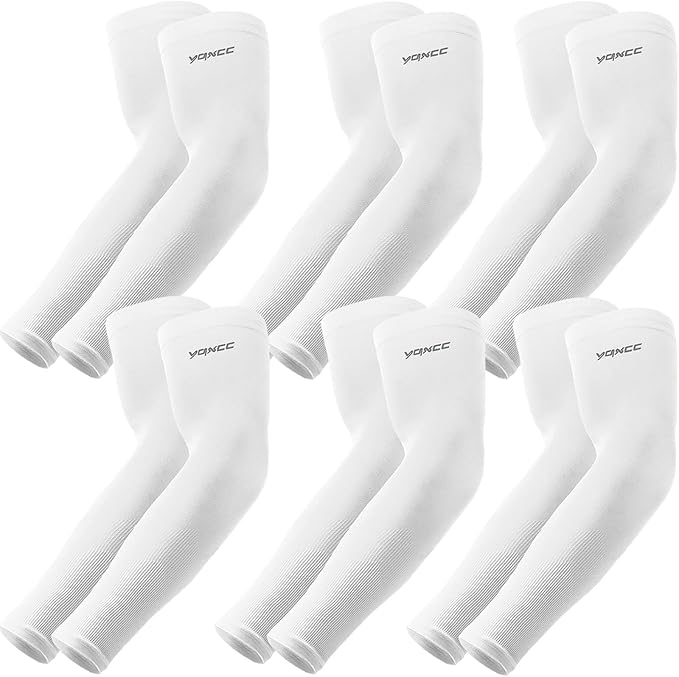 YQXCC Arm Sleeves Cooling UV Sun Protection Sport Compression for Men Women | UPF50, Tattoo Coverage, Lightweight, Breathable, Seamless Cover Arms, Daily Wear, Outdoor Work, Basketball Baseball Golf