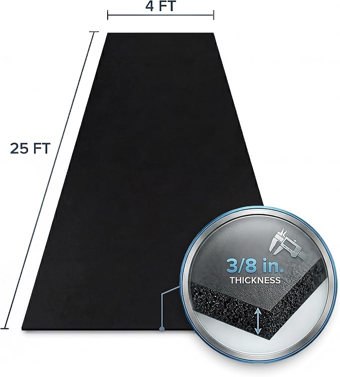 Flooring Inc's 1/4" Thick Tough Rubber Flooring Roll | Flexible Recycled Rubber Floor Mats for Home Gym | Heavy Duty Rubber Mat for Home Gyms, Sheds, Horse Stall Mat or Trailer