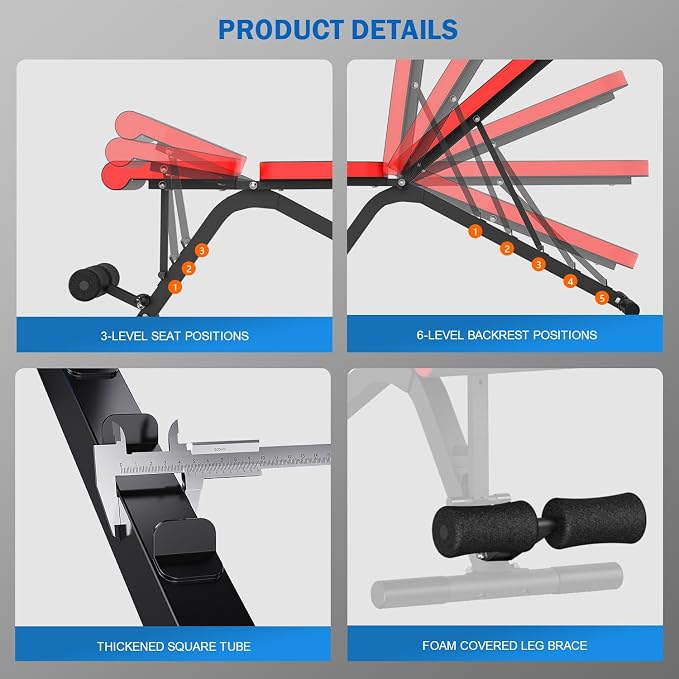 SunHome Power Cage Squat Rack, Power Rack with Pulley System, Adjustable Cable Crossover System, J-Hooks, Dip Handles, Weight Plate Storage