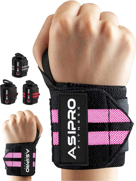Wrist Wraps for Weightlifting 18" Wrist Straps for Weightlifting Weight Lifting Wrist Wraps for Men & Women, Muñequeras para Gym Wrist Support for Working Out, Gym Wrist Wraps for Powerlifting
