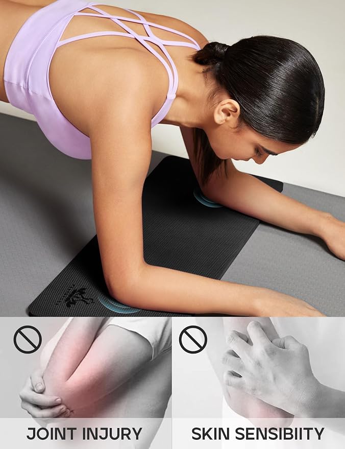 Heathyoga Yoga Knee Pads Cushion Non-Slip Yoga Mat Thick Yoga Accessories for Women Workout Pilates Kneeling Pads for Working out Exercise 26"x10"x0.5"