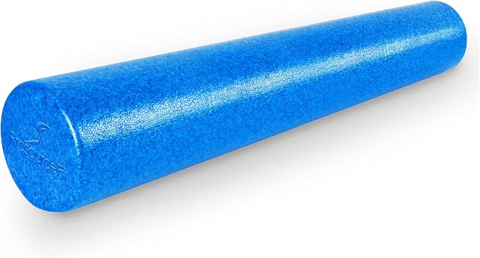 ProsourceFit High Density Foam Rollers 36 - inches long,Firm Full Body Athletic Massage Tool for Back Stretching, Yoga, Pilates, Post Workout Muscle Recuperation, Blue