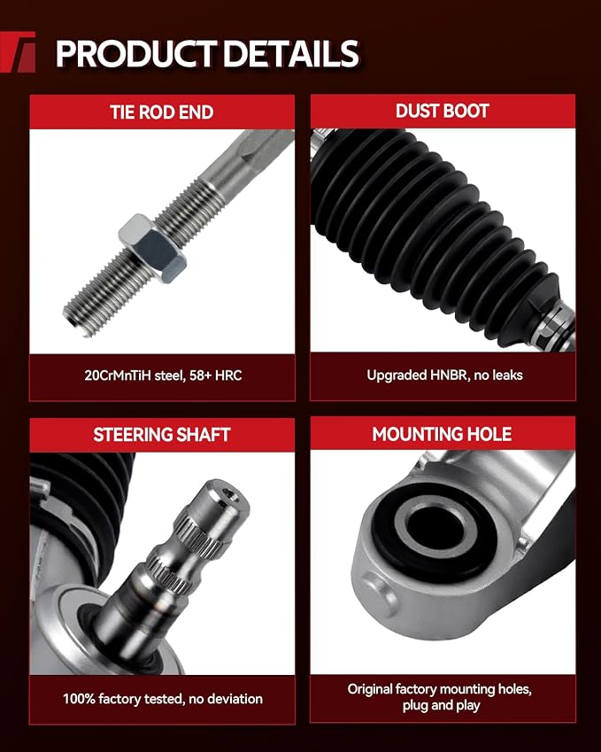 Torchbeam Power Steering Rack & Pinion Assembly Fit for 2009 2010 2011 2012 2013 Corolla(Japan Built), Hydraulic System Steering, Replaces OEM 24-2700