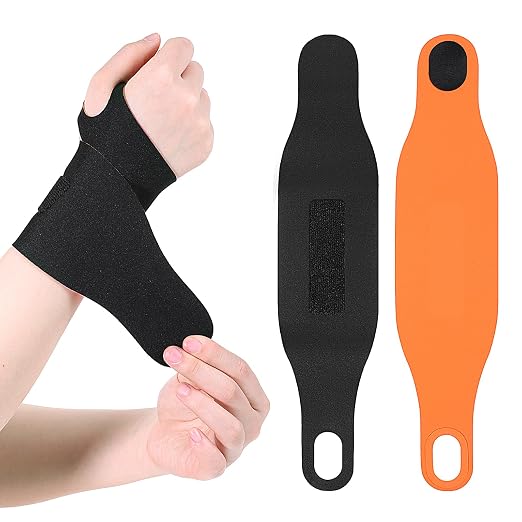 cobee 2 Pcs Wrist Brace Strap, Wrist Brace for Carpal Tunnel Night Support, Ultra-Thin Elastic Compression Wrist Wraps for Left Right Hand Fitness Sports Tennis