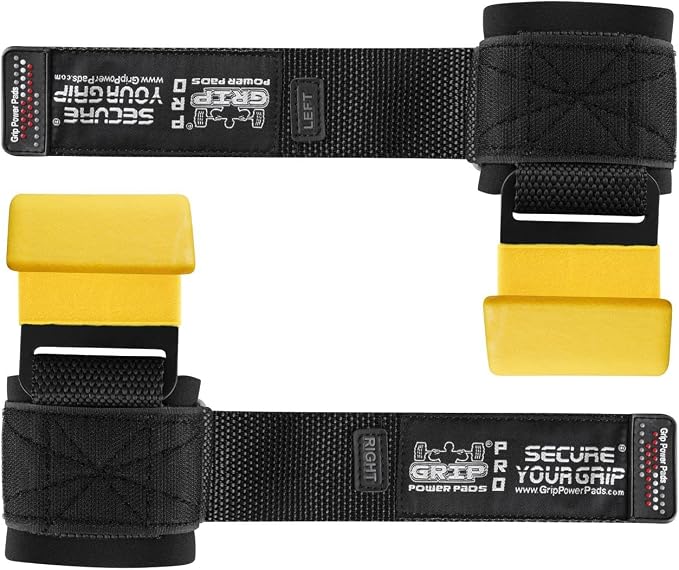 Weight Lifting Rod Hooks Heavy Duty Wrist Wraps Power Weight Lifting Training Gym Grips Straps Set of 2