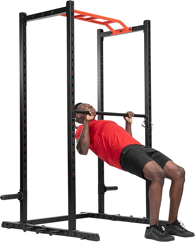 Sunny Health & Fitness Power Cage Squat Rack Attachments for Home Gym | Strength Training, Expanded Workout Variety, Durable Construction, Secure Fit, Quick Installation, Versatile Exercise Support