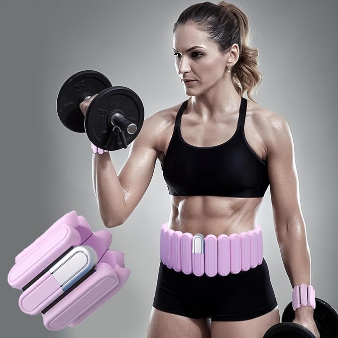 BBK Up to LBS Adjustable Weighted Belt For Women and Men, Weighted Walking Exercise Belt for Gym, Strength Training, Wrist & Ankle