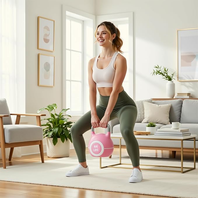 LIFERUN Adjustable Kettlebell Set with 7 Weight Levels, 22.5 lb or 44 lb | Quick-Change Weight Dial & Safety Lock, Space-Saving Design, Full-Body Workout & Cross-Training