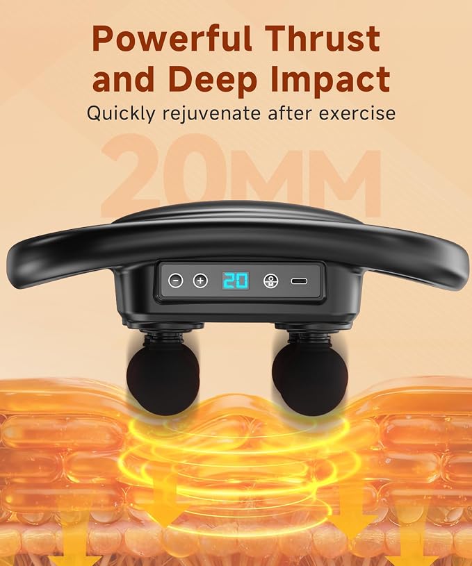AERLANG Massage Gun Deep Tissue Muscle Back Massager for Pain Relief 6 Head | Percussion Multi Head Massage Gun Tool Handheld Massager with 9 Levels 4 Modes Portable Muscle Massager Gifts for Men Women