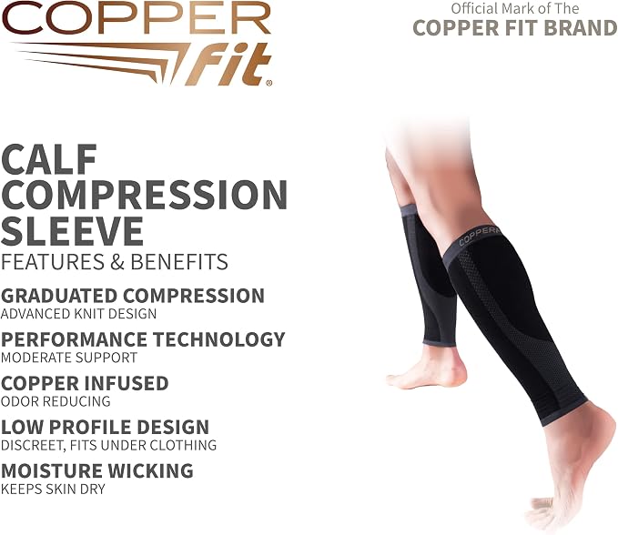 Copper Fit Unisex Calf Compression Sleeves