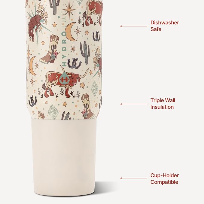HydroJug Sport 20 oz Insulated Stainless Steel Water Bottle, Rodeo
