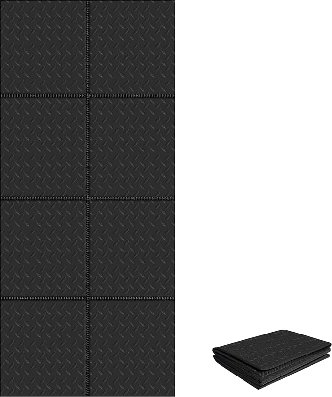 Walking Pad Mat for Carpet - 0.25" Thick Foldable Treadmill Mat | Non-Slip High Density for Bike, Elliptical, Home Gym Use