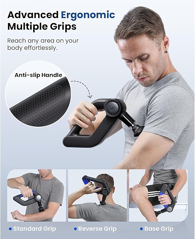 BOB AND BRAD D5 Pro Massage Gun with 13mm Amplitude, FSA-HSA Eligible, Professional Deep Tissue Percussion Massage Gun, Ergonomic D-Handle for Effortless Muscle Pain Relief, Birthday Gift for Men