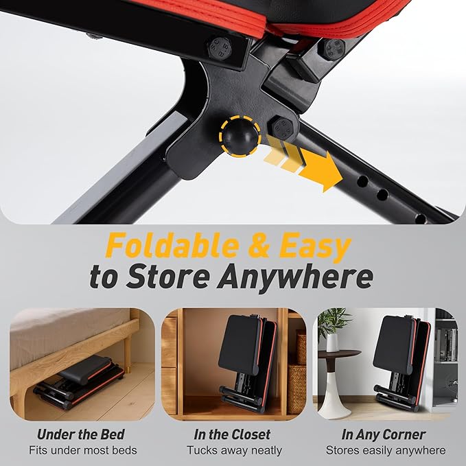 Adjustable Weight Bench 795 lbs, Foldable Incline Bench Press