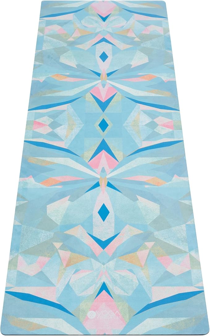 YOGA DESIGN LAB | The Combo Yoga Mat | 2-in-1 Mat+Towel | Eco Luxury | Ideal for Hot Yoga, Power, Bikram, Ashtanga, Sweat | Studio Quality | Includes Carrying Strap!
