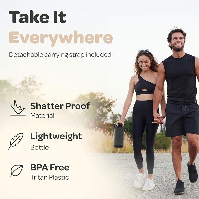 Hydracy Motivational Water Bottle with Time Marker & Fruit Infuser 64 oz | BPA-Free Tritan, Leakproof Flip-Top Lid,No-Sweat Sleeve,Carry Strap,Daily Intake Tracking for Gym,Sports,Outdoors