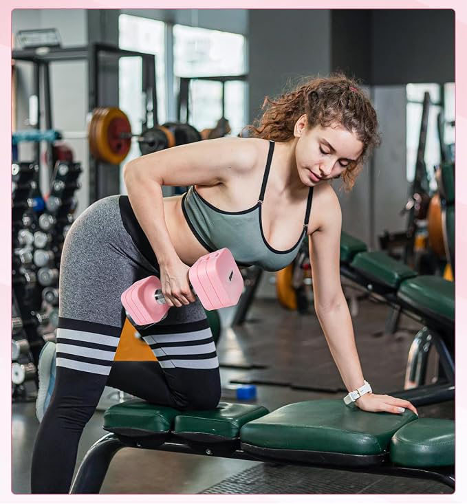 Adjustable Dumbbell Set for Women Men 7.5LB/10LB/15LB/20LB/25LB Each | Dumbbells Set of 2, Free Weight Set at Home Gym, Hand Weights with Locking/Metal Handle for Exercise Muscle Toning Rehab