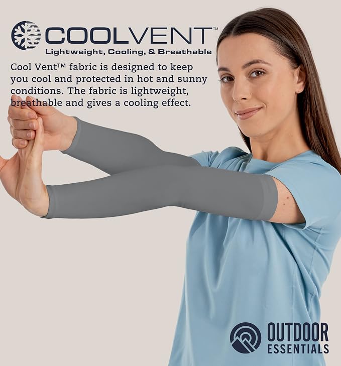 OutdoorEssentials UV Sun Sleeves for Men & Women, Cooling Arm Sleeves UPF 50+ | Golf, Tattoo Cover Up, Sun Protection
