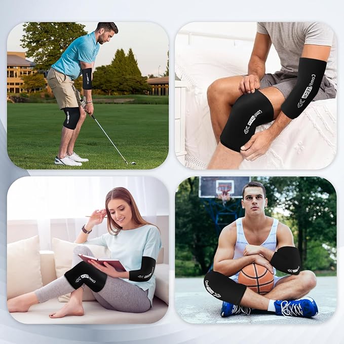 ComfiTECH Elbow Ice Pack Wrap for Arm, Knee & Calf, Flexible Ice Sleeve, M | Multi-Use Gel Ice Sleeve for Tennis Elbows, Golfers Arm, Reusable Cold Compression for Elbow Joint & Muscle Relaxation
