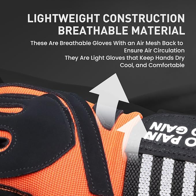 FINGER TEN Weightlifting Workout Gloves Men | Full Half Finger, Wrist Strap Support, Padded Grip, Weight Lifting Gym Fitness