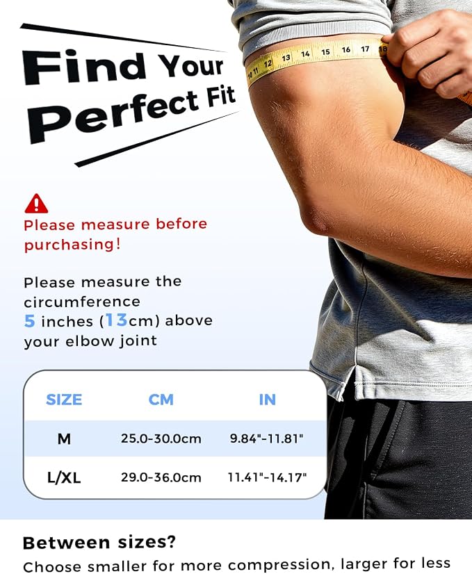 Copper Compression Arm Sleeves, Full Arm Brace for Forearm, Bicep, Triceps | 360° Full Compression for Tennis Elbow, Basketball, Golf, Arthritis, Tendonitis, Bursitis, Post Surgery Rehab