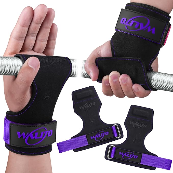 Weight Lifting Wrist Strap，Double Layer Leather Wrist Wraps with Neoprene Padding for Weightlifting & Deadlifts – Adjustable Gym Straps for Men & Women