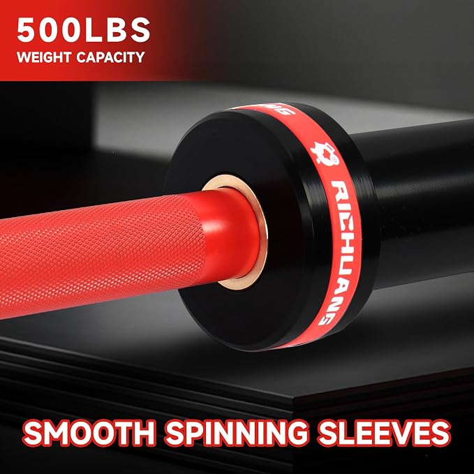 Ceramic Olympic Barbell 4/5/6FT – Short 2" Bar for Home Gym | Alloy/A3/45 steel. 400-500LB. 28mm knurled grip. Brass bushings. Squat, bench, deadlift, hip thrust. Fits standard plates.