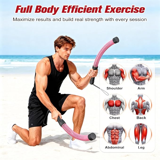 Relife Ropeless Battle Ropes，Weighted Cordless Battle Ropes for Home Gym | Portable Home Gym Equipment for HIIT, Strength Building, Low-Impact Cardio for Men & Women