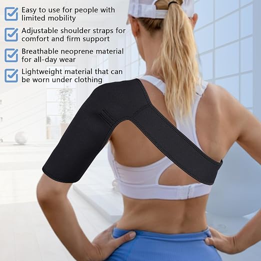 Shoulder Brace for Women, Shoulder Compression Sleeve, Adjustable and Can be Worn Under Clothes, Rotator Cuff for Pain Relief (Right shoulder women)