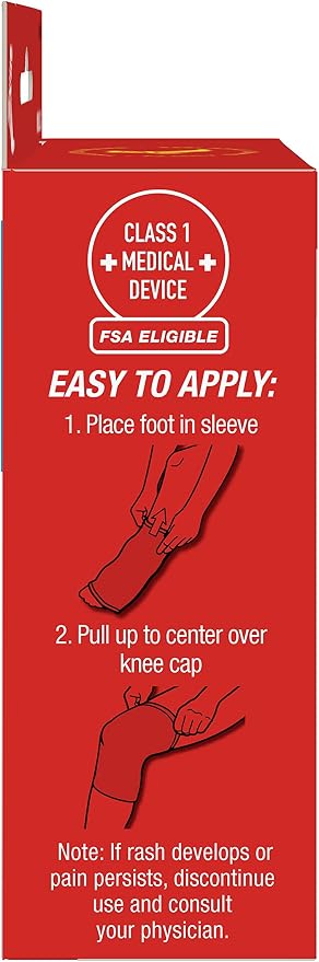 MUELLER Sports Medicine FIR 4-Way Stretch Compression Knee Support, Knee Pain Relief Support for Men & Women, Ideal for Arthritis, Sprains, Gray/Blue