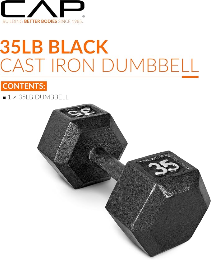 CAP Barbell Cast Iron Hex Dumbbell | Multiple Options