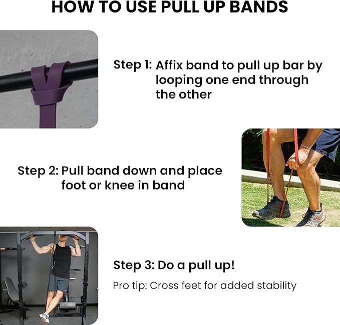 Functional Fitness Pull Up Bands Resistance Bands | Exercise Bands for Working Out | Long Stretch Bands for Exercise, Training Bands, Resistance Bands for Stretching
