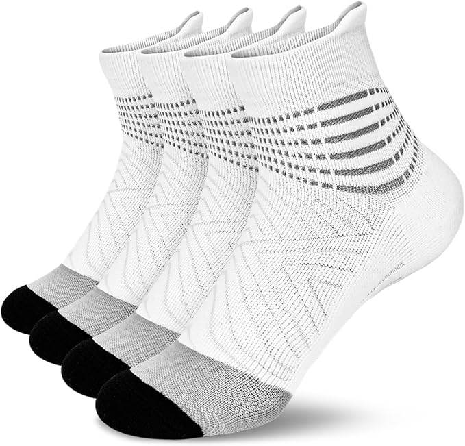 IRAMY Compression Ankle Support Socks Women - Wicking, Cushioned Athletic, Plantar Fasciitis Relief 2/3/6 Pairs