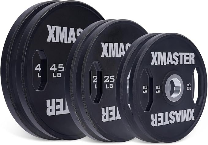 XMASTER FITNESS Urethane Black Grip Plate