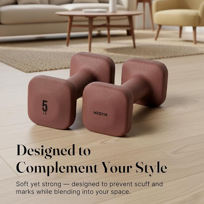 WeGym Square Dumbbells for Home Gym, Hand Weights for Strength Training