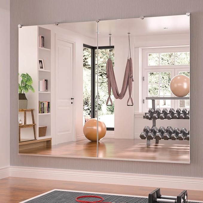 Hans & Alice Gym Mirrors for Home and Commercial Use - 47.2" x 31.5" Single Mirror