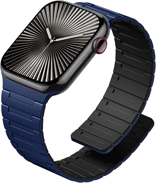 SNBLK Magnetic Watchband Compatible with Apple Watch for Men 44mm 45mm 46mm 49mm 42mm 41mm 40mm 38mm Women, Silicone Sport Strong Magnet Strap for iWatch Series 11 Ultra 3 Ultra 2 Se 10 9 8 7 6 5 4 1