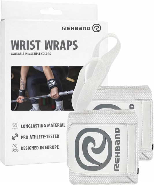 Rehband Wrist Wrap 1 Pair, Wrist Wraps Weightlifting, Training 18 inch, Wrist Wrap, Comfortable & Stabilizing Wrist Supports For Gym