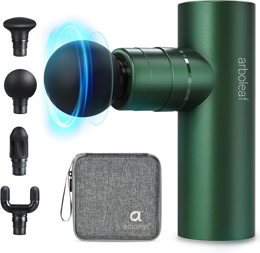 arboleaf Massage Gun Deep Tissue, Full-Metal Electric Portable Hand Held Massager Gun for Back, Body Sore Muscles, Pain Relief, Gifts, Office, Home, Athletes | Compact Full-Metal Design with Quiet Brushless Motor and Carrying Case for Easy Storage, Gym...
