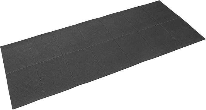 VICASKY Thick Non-slip Folding Treadmill Floor Mat Shock Absorbing Fitness Equipment Pad for Home Gym Compatible with Treadmills Stationary Bikes Cardio Machines