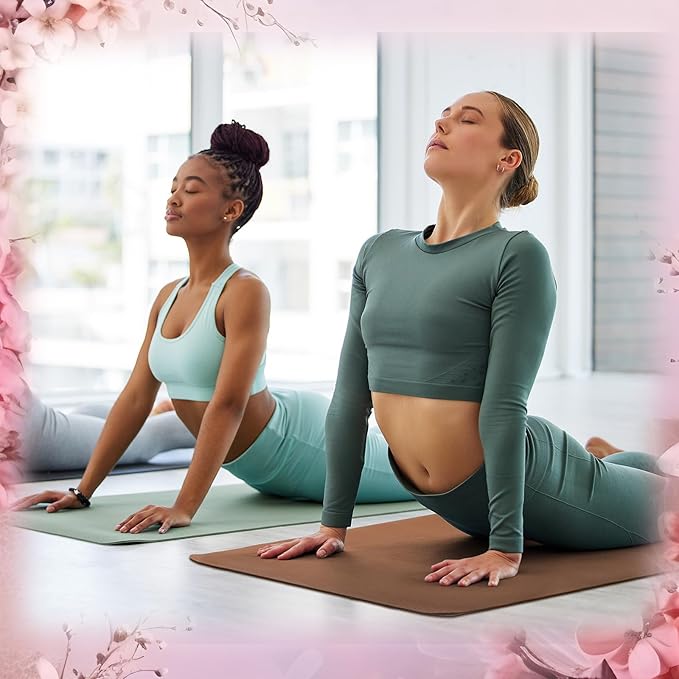 Timgle 6 Pack Yoga Mats Bulk 68 x 24 Inches Non Slip Exercise Yoga Mat 4 mm Thick Anti Slip Tear Resistant Sports Gym for Fitness Stretching Home Workout and Studio