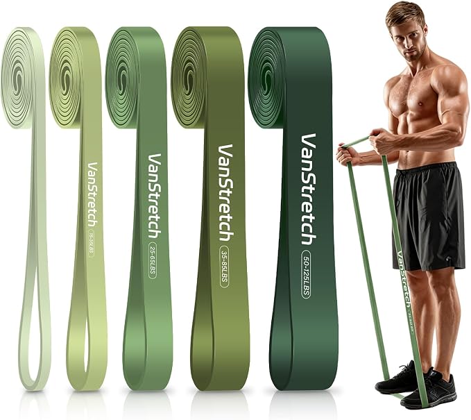 Resistance Bands for Working Out,5-Level Elastic Pull Up Assistance Bands Set for Men & Women,Exercise Bands for Home Workouts,Fitness,Training & Physical Therapy