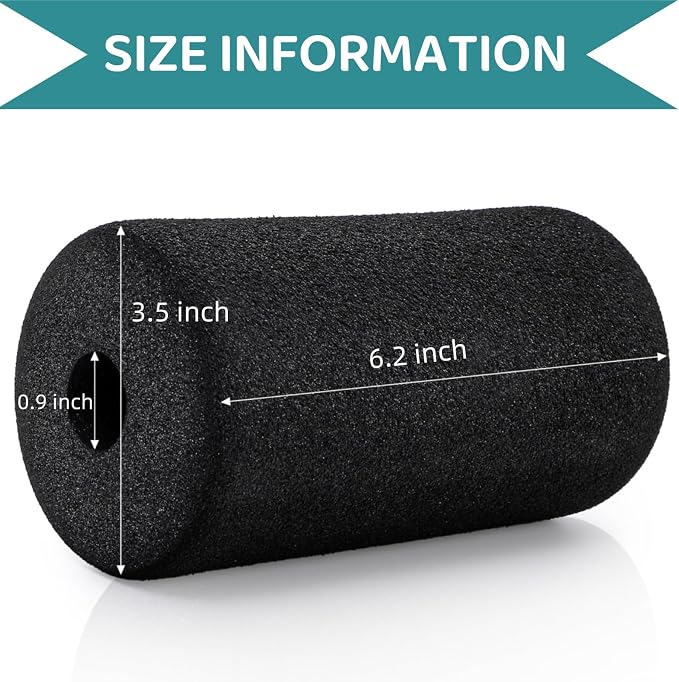 WRINGKIT 8 Pack Foot Foam Pads Rollers, Machine Leg Foam Roller, Fits 1" Tube, Buffer Tube Cover, Roller Pad for Leg Extension Weight Bench Inversion Gym Equipment Replacement