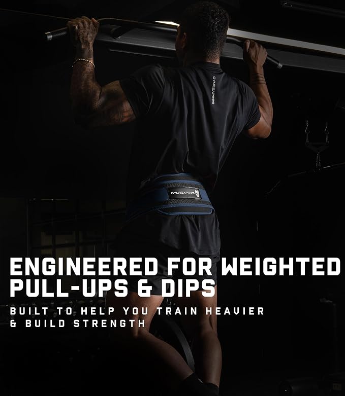 Gymreapers Dip Belt With Chain For Weightlifting, Pull Ups, Dips - Heavy Duty Steel Chain For Added Weight Training