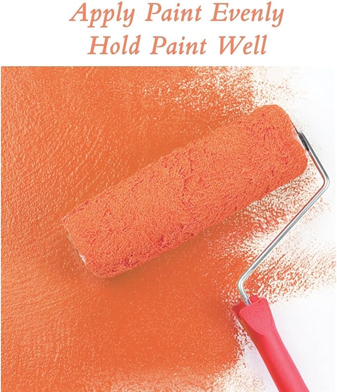 King Origin Paint Roller Covers, 18 Pack, 9 Inch Paint Roller | 3/8" Nap High Dense Roller Covers for Smooth and Textured Rough Surfaces, 9 inch Painting Roller
