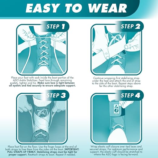 Med Spec ASO Ankle Stabilizer Lace Up Ankle Brace Sprain Support White, XS | Ankle Brace for Sprains, Instability, Bilateral Orthopedic Support, Sports Injury Recovery, Men, Women, Teens & Kids. 264001