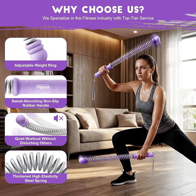 Adjustable Weights Cordless Battle Ropes,Portable Ropeless Battle Ropes for Home Gym with Storage Bag, Weighted Exercise Equipment for Low-Impact Workout, Strength & HIIT, for Men & Women