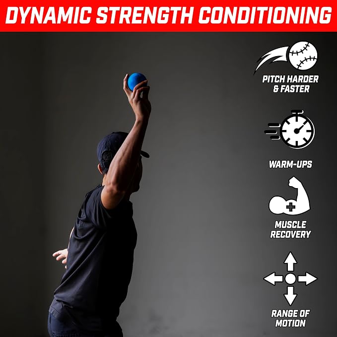 GoSports Plyometric Weighted Balls for Baseball & Softball Training 6 Pack - Choose Pro or Elite Set