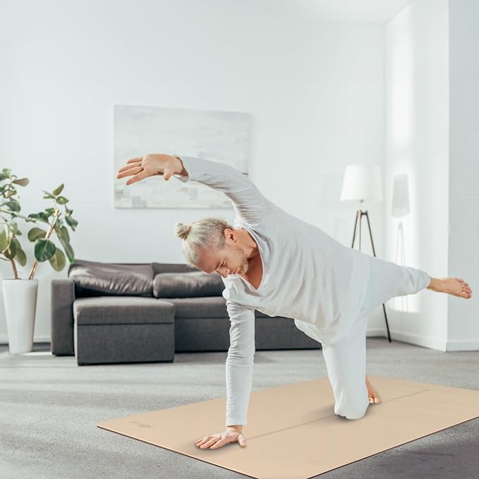 Gogokiwi Large Yoga Mat (6'x4') – 1/4" & 1/2" Thick Exercise Mats for Home Workout, Extra Wide Workout Mats for Home Gym, Yoga, Pilates, Stretching, Floor & More