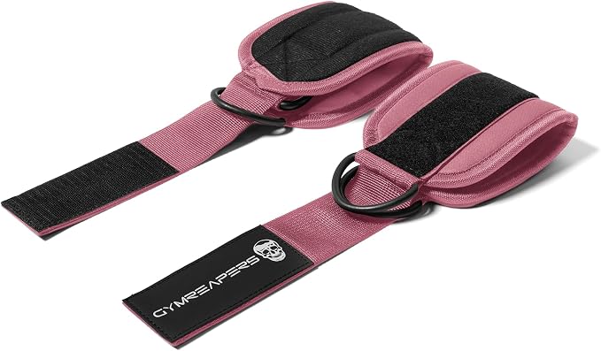 Gymreapers Ankle Straps For Cable Machine Kickbacks, Glute Workouts, Lower Body Exercises - Adjustable Leg Straps with Neoprene Padding